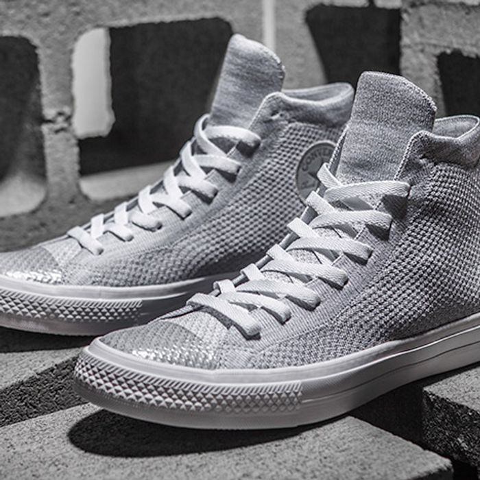 Converse Chuck All X Nike Flyknit (Wolf Grey) - Sneaker Freaker
