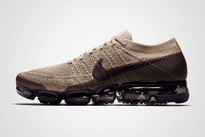 vapormax tan and black