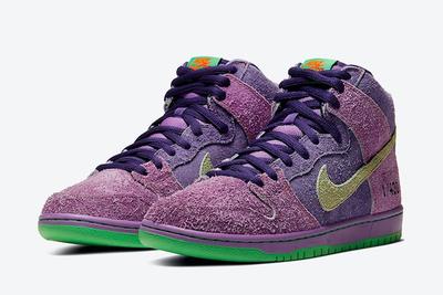 Nike SB Dunk High 4/20 'Reverse Skunk' Front Angle