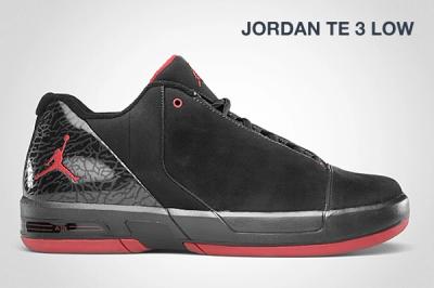 Jordan Te 3 Low Black Red 1