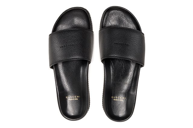 Buscemi Calfskin Leather Slides - Sneaker Freaker