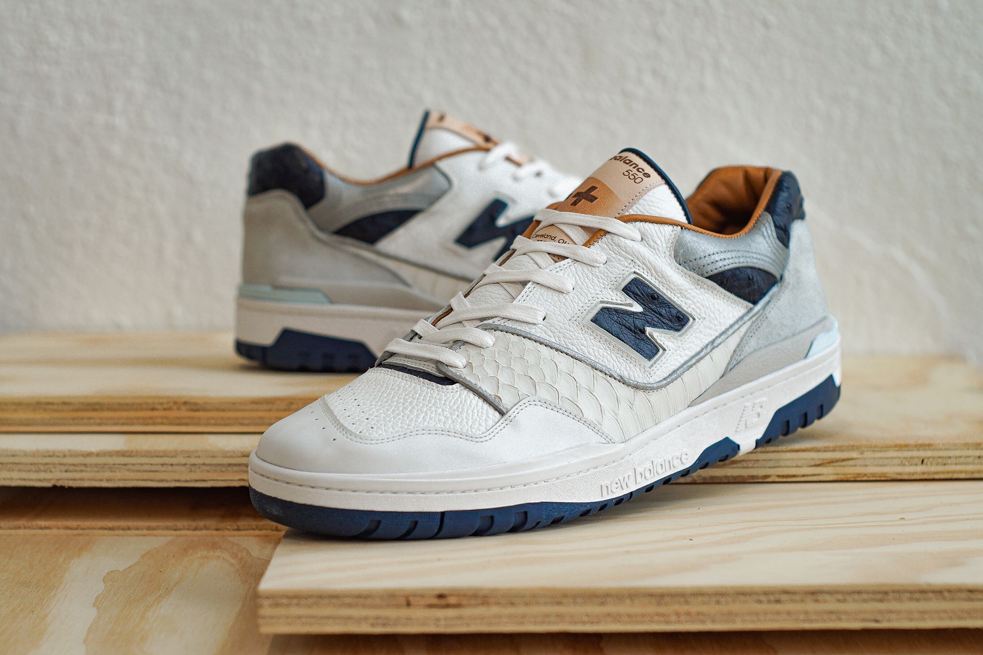 JBF Crafts New Balance 550 with Genuine Python and Ostrich