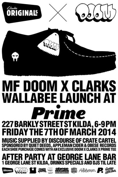 Mf Doom Clarks Prime Launch Flyer