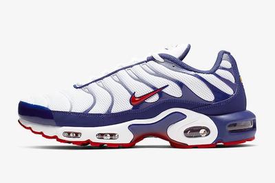 Nike Air Max Plus White Navy Red Left