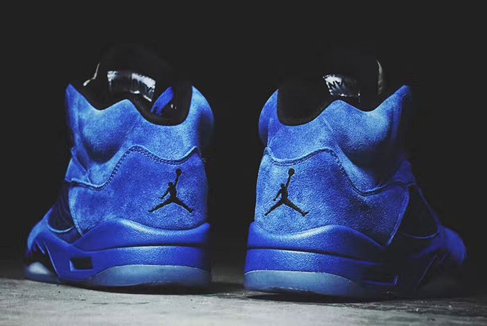 Blue suede 5's on sale