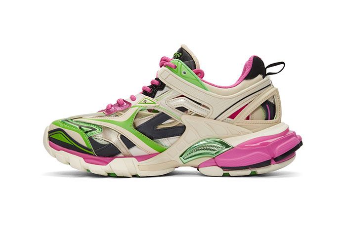 balenciaga track 2 pink green