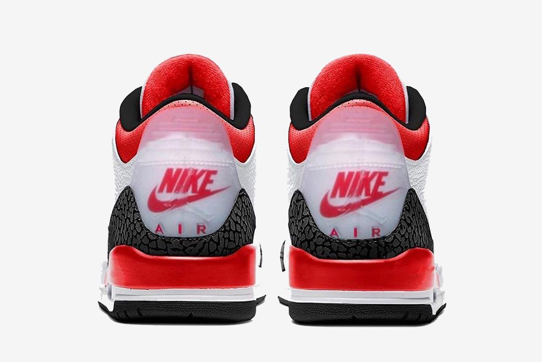 Air Jordan 3 Fire Red Heel