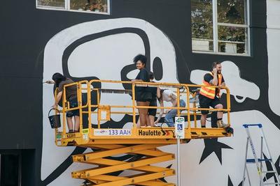 Converse collingwood art mural sustainability Aretha Brown 