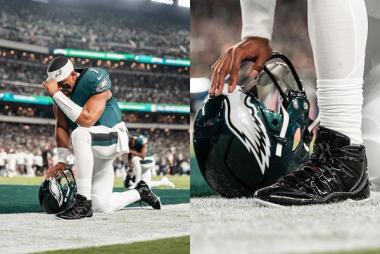 Love Hurts: Jalen Hurts Debuts Air Jordan 11 Cleat PEs