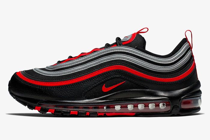 Nike Air Max 97 Black Red Silver Left