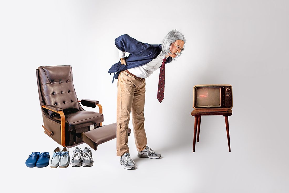 Old Man Bent Over Wearing Grey Sneakers Sneaker Freaker Minh