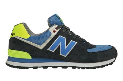 New Balance 574 The Yacht Club Collection Blue And Yellow Profile 1