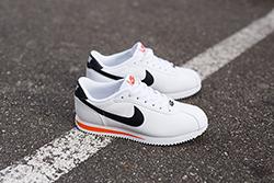 Nike Cortez Basic Leather White Wlack Orangethumb