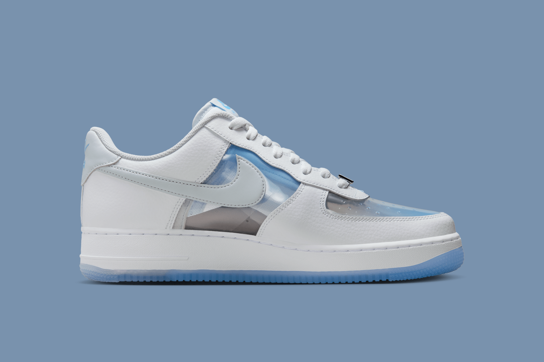 nike air force 1 sneaker with clear panels