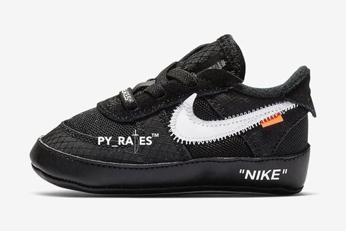 Off White Nike Air Force 1 Black Cone Toddler 1