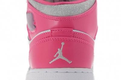 Air Jordan 1 Mid Gs Flamingo Heel 1