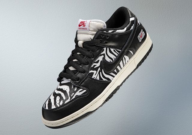 Official Look: The Quartersnacks x Nike SB Dunk Low ‘Zebra’ Shows its ...