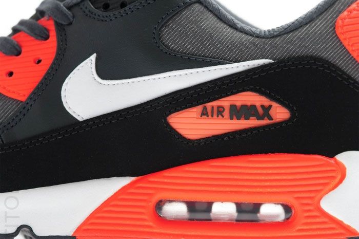 Nike Air Max 90 Black Total Crimson Details 1