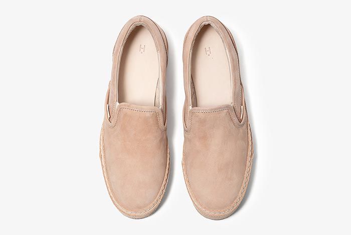 Hender Scheme Vans Slip On Beige Above Shot