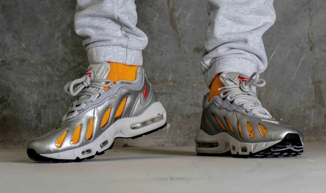supreme x nike air max 96 silver bullet leaked shots