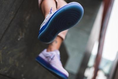 Nike Air Force 1 07 Lux Purple Agate Ct7358 500 On Foot Sole Detail