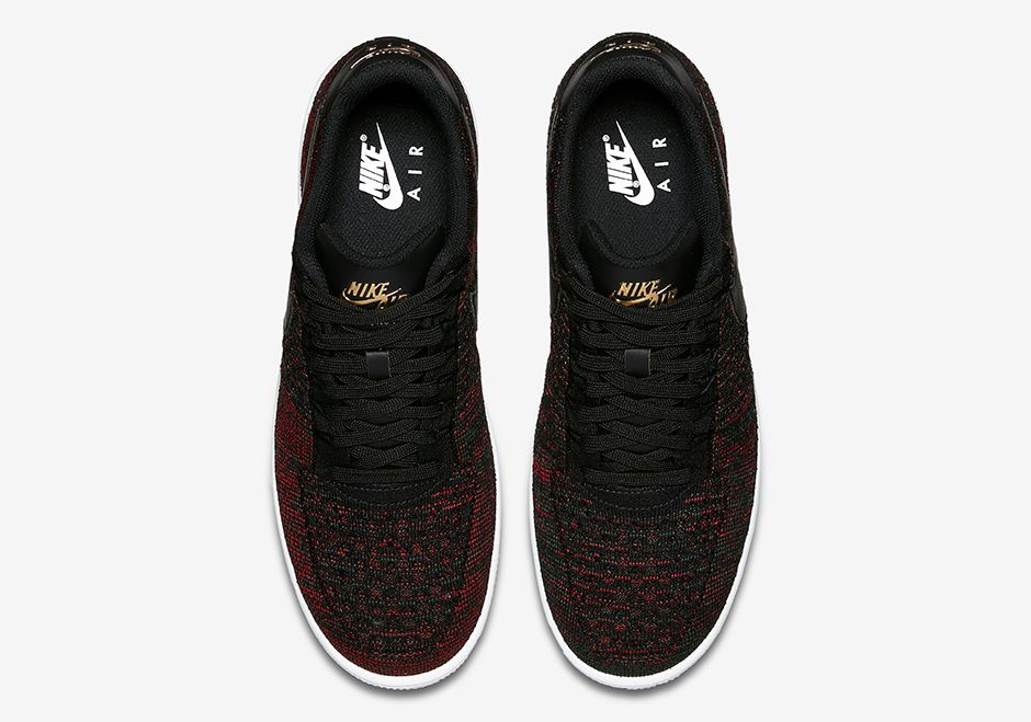 Nike Air Force 1 Low Flyknit Burgundy 817419 005 04
