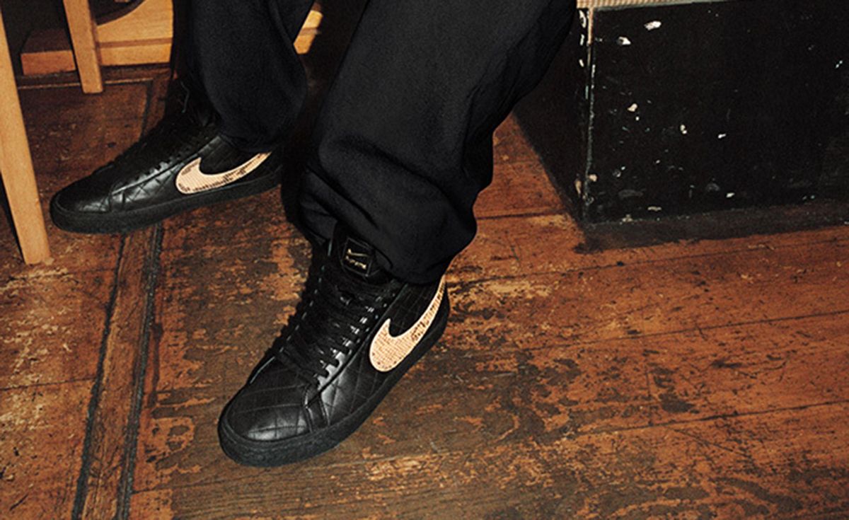 nike sb blazer mid on feet