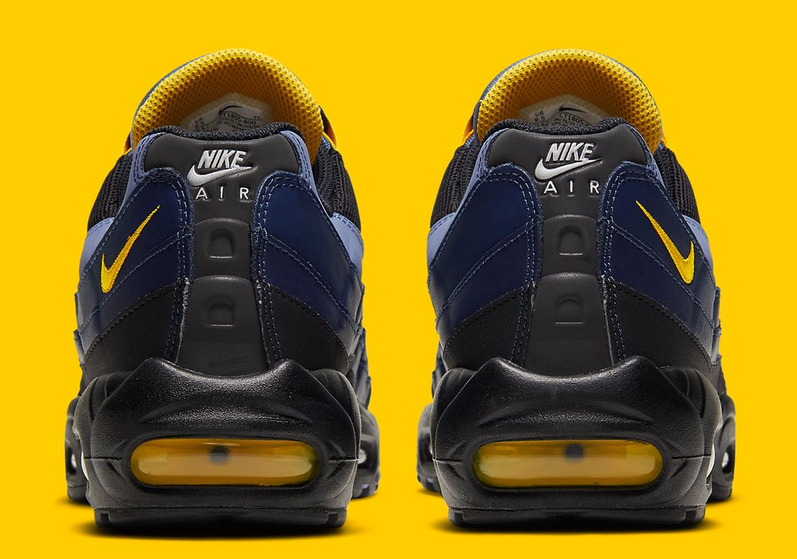 navy blue and yellow air max 95