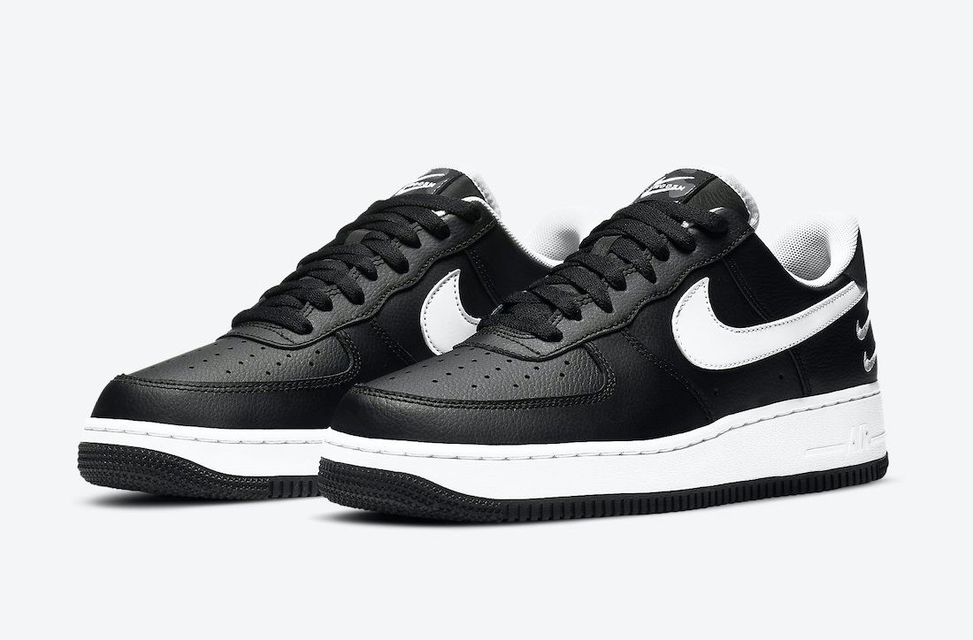 nike air force 1 white black swoosh