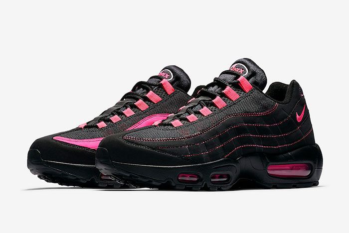 pink black and white air max 95
