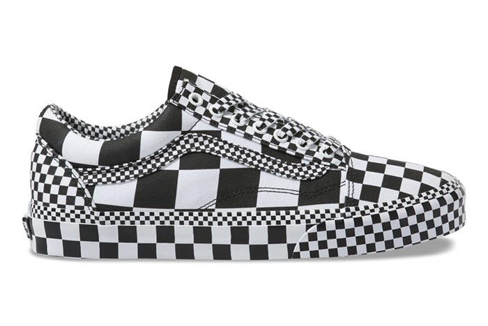 checkerboard vans all over