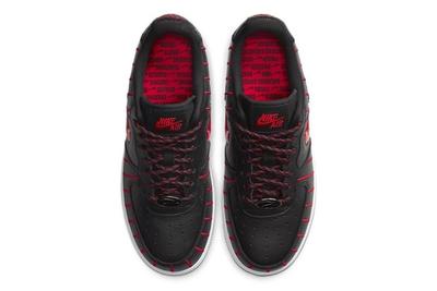 Nike Air Force 1 Jewel Black University Red Top