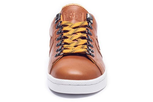 Undefeated Converse Leather Brown Lo Front 1