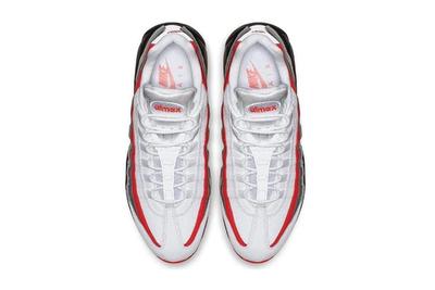Nike Air Max 95 White Grey Black Bright Crimson 2