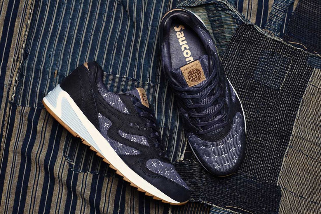 Up There Store Saucony Grid 8000 Sashiko Sneaker Freaker 8