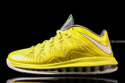 Nike Lebron X Low Sonic Yellow Profile 1