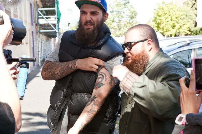 Action Bronson At Sneaker Freaker With Fan 1