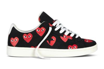 Converse Comme Des Garcons Play Collection Black Red Profile 1