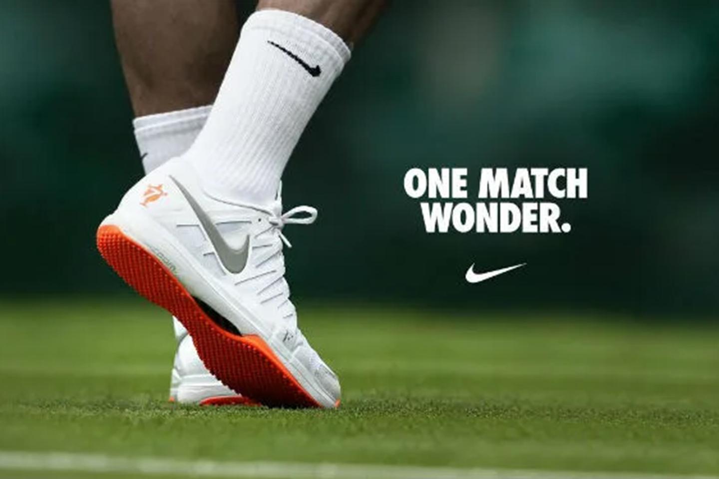 Nike Roger Federer Orange soles Wimbledon