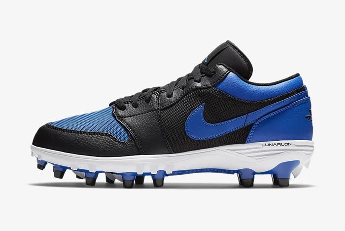 jordan 1 football cleats blue