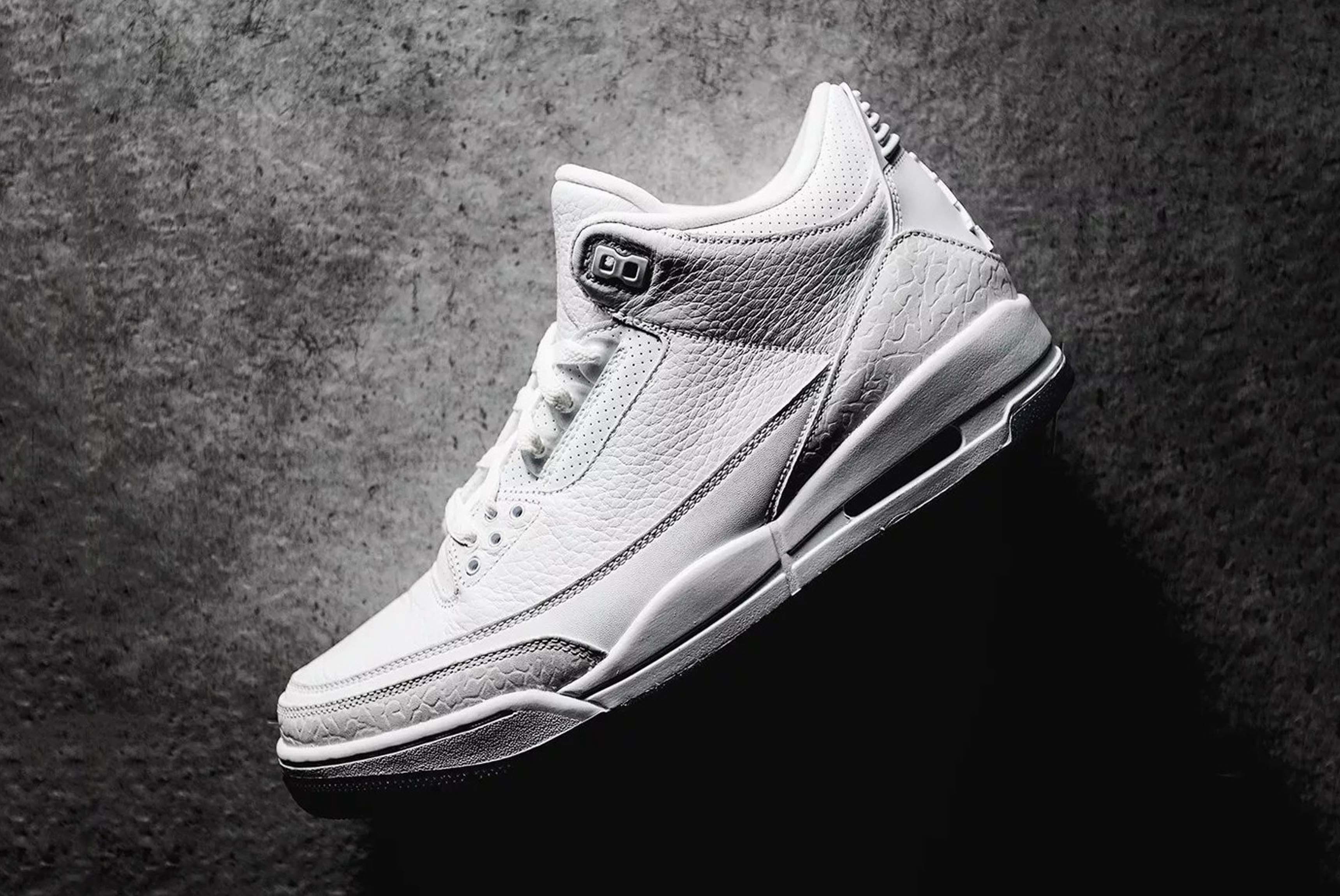 pure white jordan 3