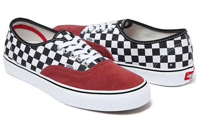 Supreme X Vans Authentic (Checkerboard Cord) - Sneaker Freaker