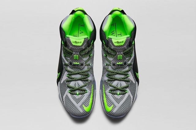 Green lebron sale 12