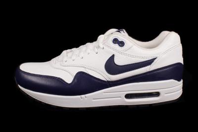 Nike Air Max 1 Leather White Navy 4