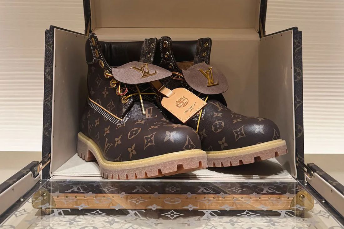 超美品 LOUIS VUITTON ファイヤーマンブーツ 7 LOUIS VUITTON x Timberland コラボブーツが間もなく発売 – 時代を超え