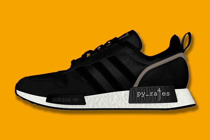 Adidas nmd r1 2024 black chinese writing