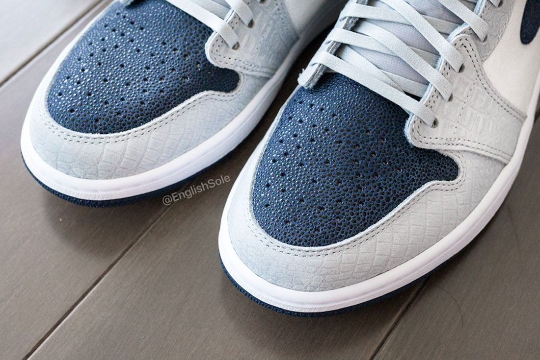 Air Jordan 1 Georgetown Hoyas Reptile Pe 2020 Toe