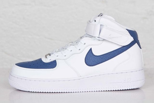 nike air force one mid blue