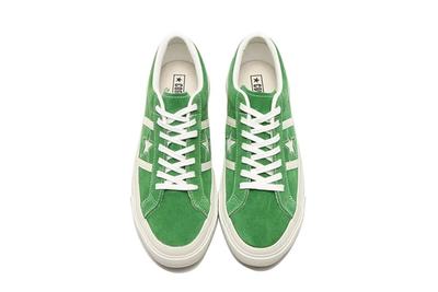 Converse Star And Bars Suede Green 2