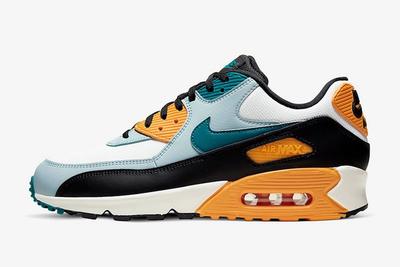 Nike Air Max 90 Teal Yellow Left